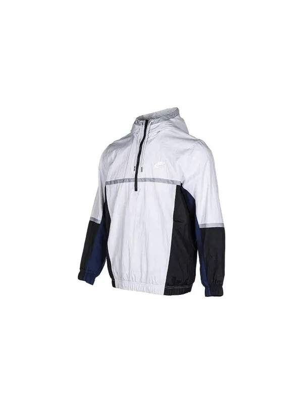 Куртка Nike Half-Zip Hooded Windproof Jacket 'Gray' — изображение 3 из 3, серый/мульти