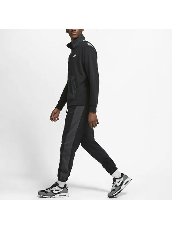 Брюки men's as nsw bb jggr snl cb casual sports bundle feet fleece lined knit long pants/trousers black Nike, черный