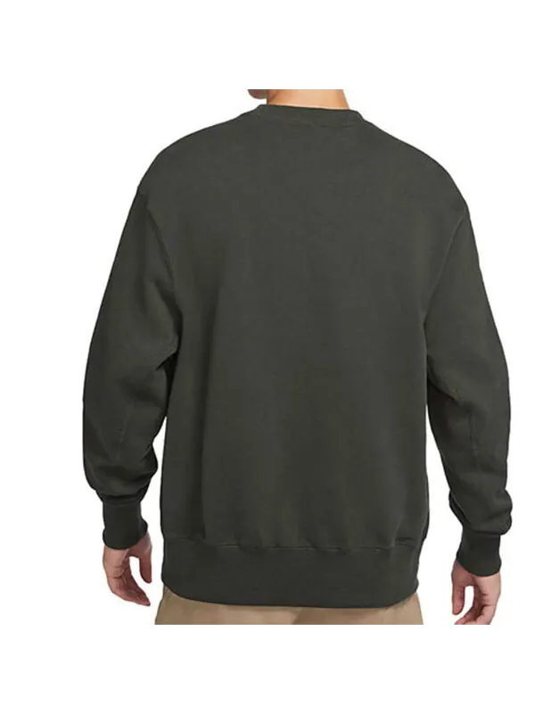 Толстовка Men's Nike Sportswear Logo Casual Sports Round Neck Pullover Brown Green — изображение 4 из 4, мульти