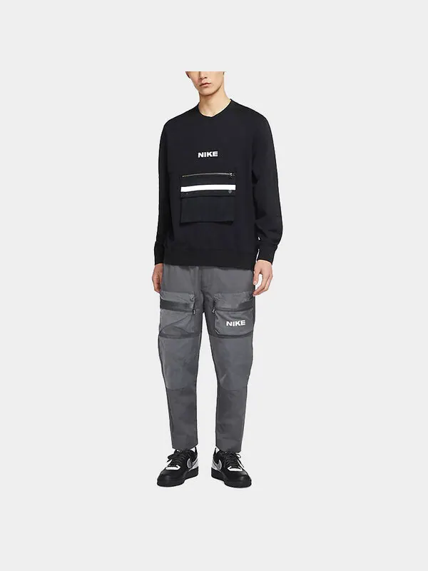 Толстовка Nike MENS Sportswear City Made Sports Casual Reflective Crew-neck Black — изображение 3 из 3, черный