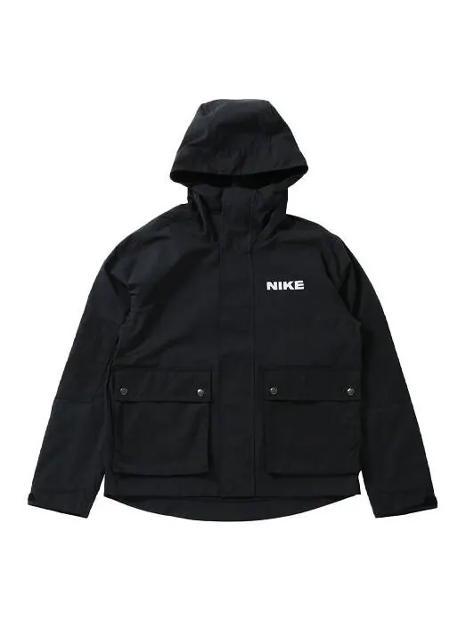Куртка sportswear city made multiple pockets logo sports woven hooded jacket black Nike — изображение 1 из 4, черный