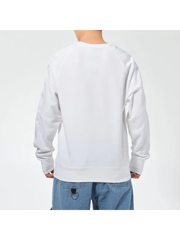 Толстовка Nike Sportswear Swoosh Casual Sports Crew-neck Long Sleeve 'White' — изображение 4 из 4, белый