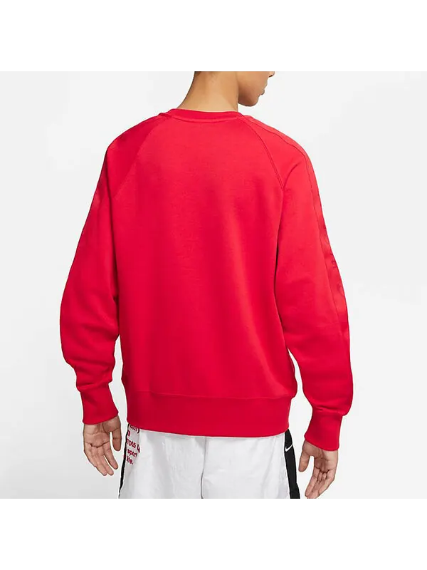 Толстовка Nike MENS Sportswear Swoosh Casual Sports Crew-neck Red — изображение 4 из 4, красный