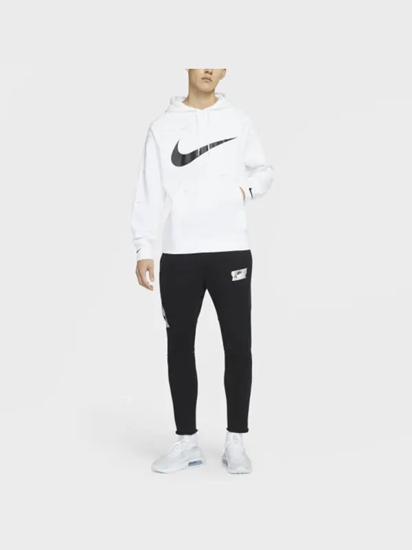 Толстовка Nike Athleisure Casual Sports hooded Fleece Lined White — изображение 3 из 4, белый