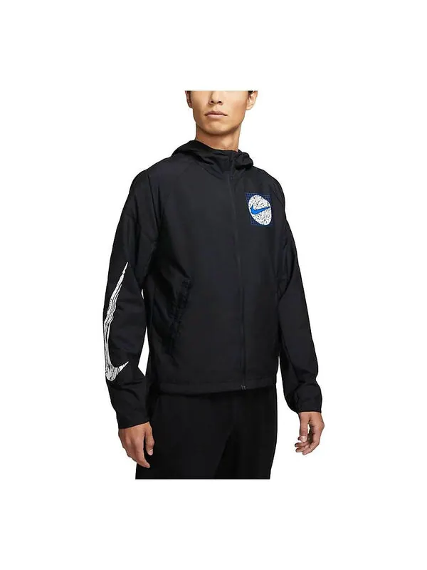 Куртка wild run casual running hooded jacket Nike — изображение 1 из 3, черный