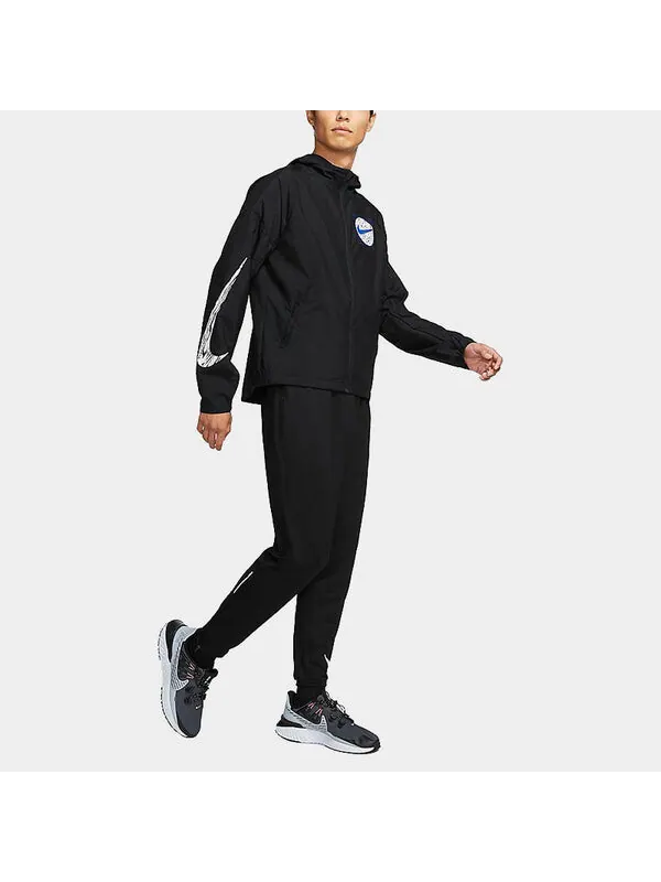 Куртка wild run casual running hooded jacket Nike — изображение 3 из 3, черный