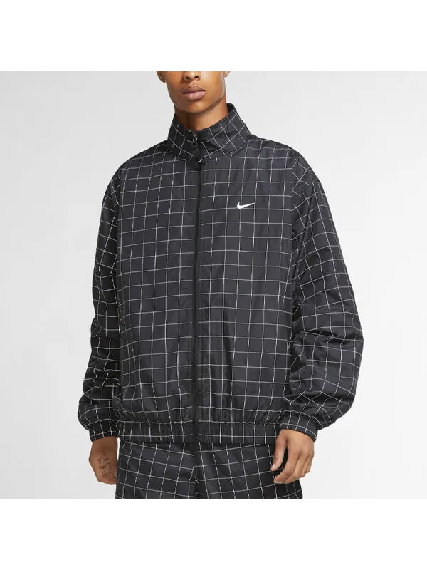 Куртка Nike Lab Casual Sports Woven Plaid Reflective Jacket Black — изображение 2 из 4, черный