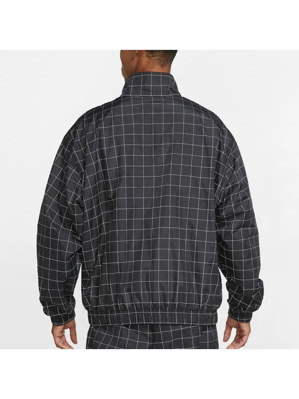 Куртка Nike Lab Casual Sports Woven Plaid Reflective Jacket Black — изображение 3 из 4, черный