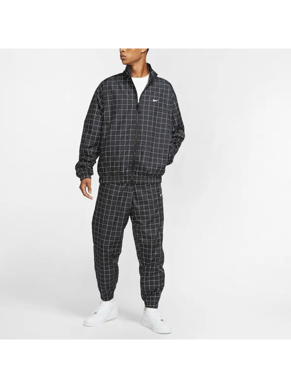 Куртка Nike Lab Casual Sports Woven Plaid Reflective Jacket Black — изображение 4 из 4, черный