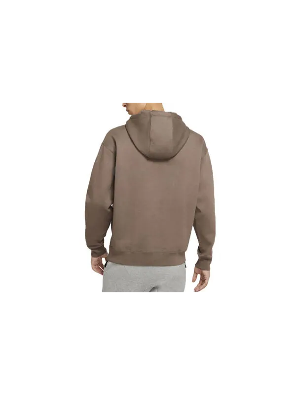 Толстовка Men's Nike Logo Embroidered Solid Color Fleece Lined Casual Pullover Brown — изображение 2 из 3, мульти