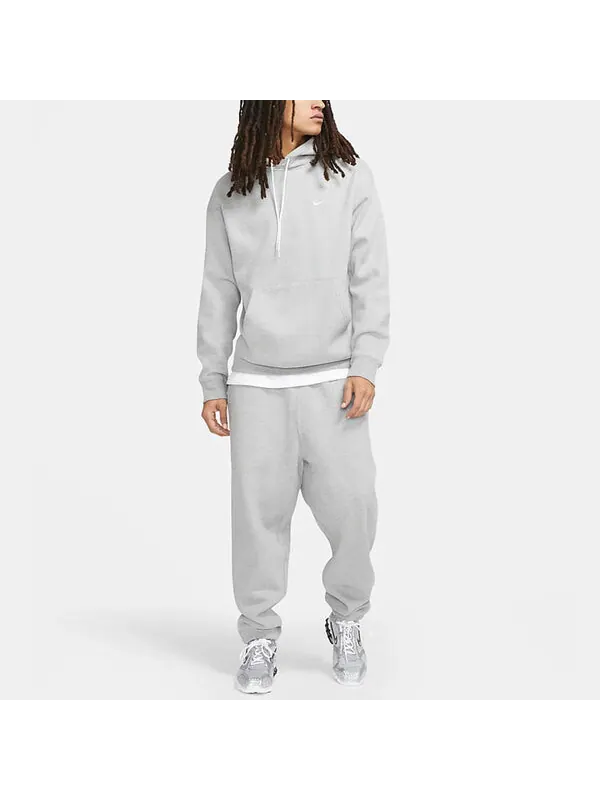 Толстовка Men's Nike Logo Embroidered Solid Color Fleece Lined Casual Gray — изображение 3 из 4, мульти