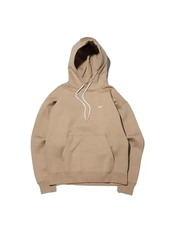Толстовка Nike Logo Printing Pattern Drawstring Hooded Long Sleeves Brown — изображение 1 из 1, хаки