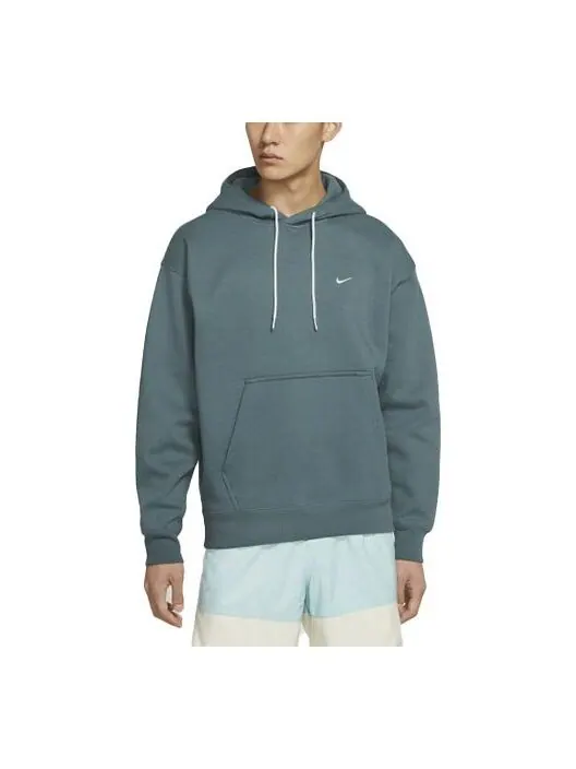 Толстовка Men's Nike Logo Embroidered Solid Color Fleece Lined Dark Green — изображение 1 из 3, темный зеленый