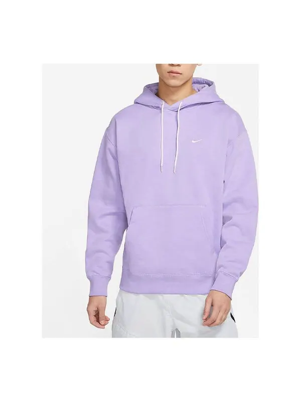 Толстовка Men's Nike Logo Embroidered Solid Color Fleece Lined Purple — изображение 1 из 3, фиолетовый