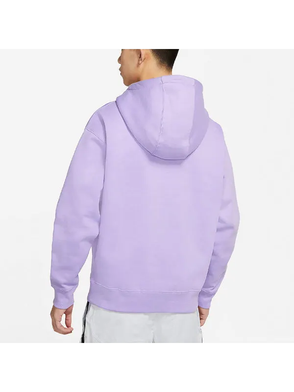 Толстовка Men's Nike Logo Embroidered Solid Color Fleece Lined Purple — изображение 2 из 3, фиолетовый