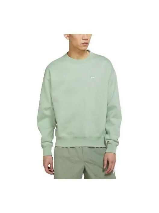 Толстовка Men's Nike Lab Fleece Crew Solid Color Plush Stay Warm Sports Round Neck Pullover Light — изображение 1 из 3