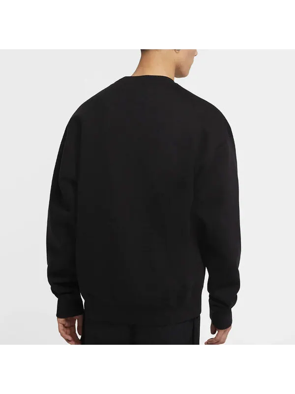Толстовка Nike Lab Fleece Crew Solid Color Stay Warm Sports Round Neck Pullover Black — изображение 4 из 4, черный