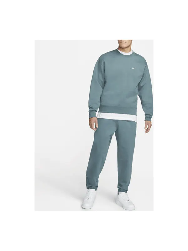 Толстовка Men's Nike Lab Fleece Crew Solid Color Plush Stay Warm Sports Round Neck Pullover Dark — изображение 1 из 1, мульти