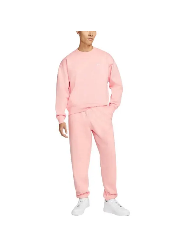 Толстовка Men's Nike Solid Color Logo Embroidered Round Neck Pullover Pink — изображение 3 из 3, мульти