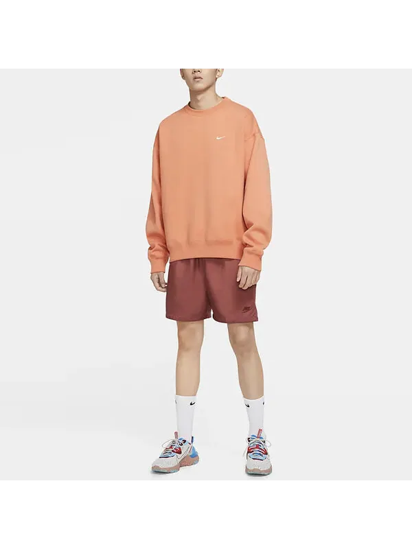 Толстовка Men's Nike Solid Color Sports Fleece Round Neck Pullover Soft Orange — изображение 3 из 3, оранжевый
