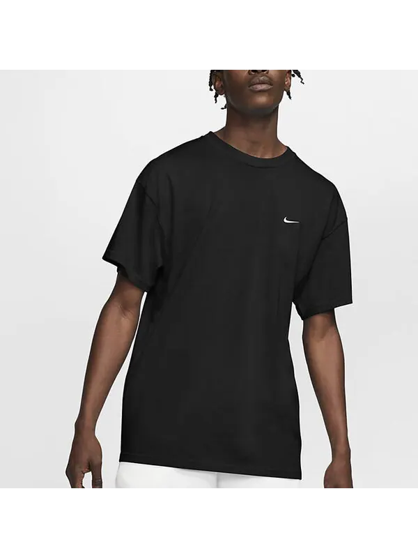 Футболка Nike Lab Solo Swoosh Basic Sports Short Sleeve Black — изображение 3 из 4, черный