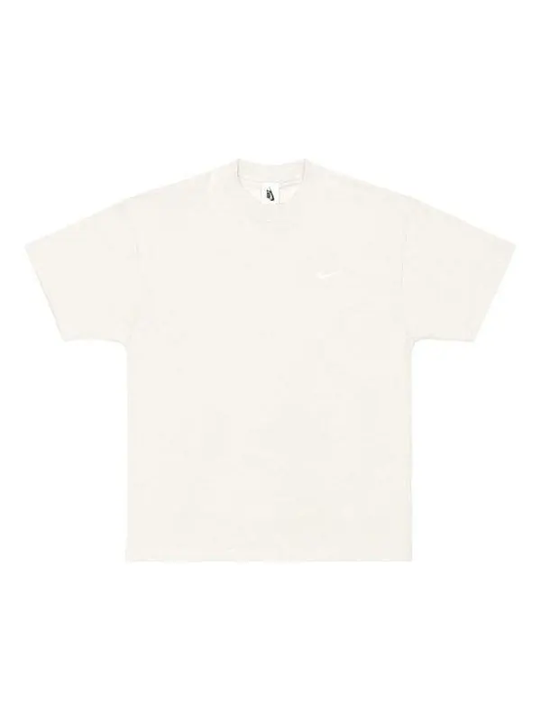 Футболка men's lab solo swoosh basic sports short sleeve light bone white t-shirt Nike — изображение 1 из 4, светлый белый