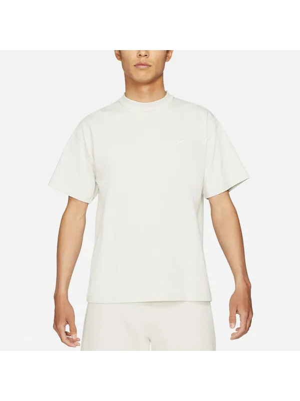 Футболка men's lab solo swoosh basic sports short sleeve light bone white t-shirt Nike — изображение 2 из 4, светлый белый