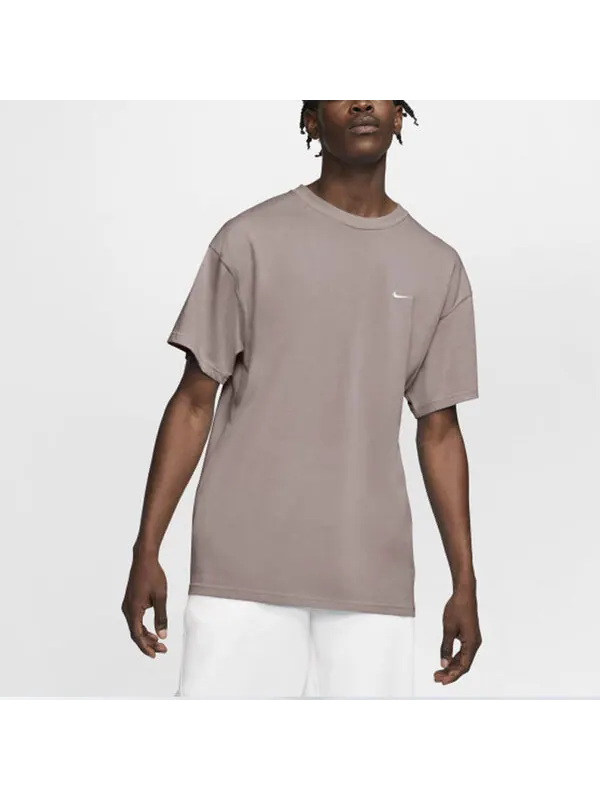 Футболка men's lab solo swoosh basic sports short sleeve light pink t-shirt Nike — изображение 2 из 4, розовый