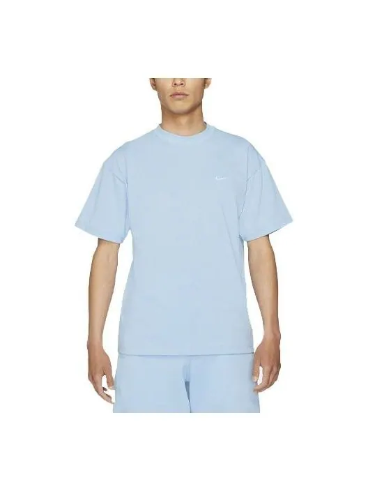 Футболка Nike Lab Solo Swoosh Basic Sports Short Sleeve Blue — изображение 1 из 3, синий