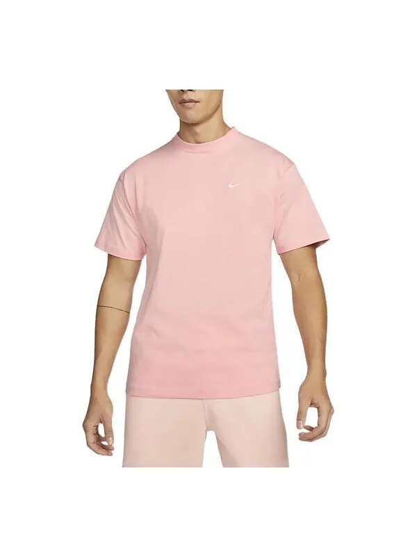 Футболка Men's Nike Solid Color Logo Casual Sports Short Sleeve Pink T-Shirt — изображение 1 из 3, мульти