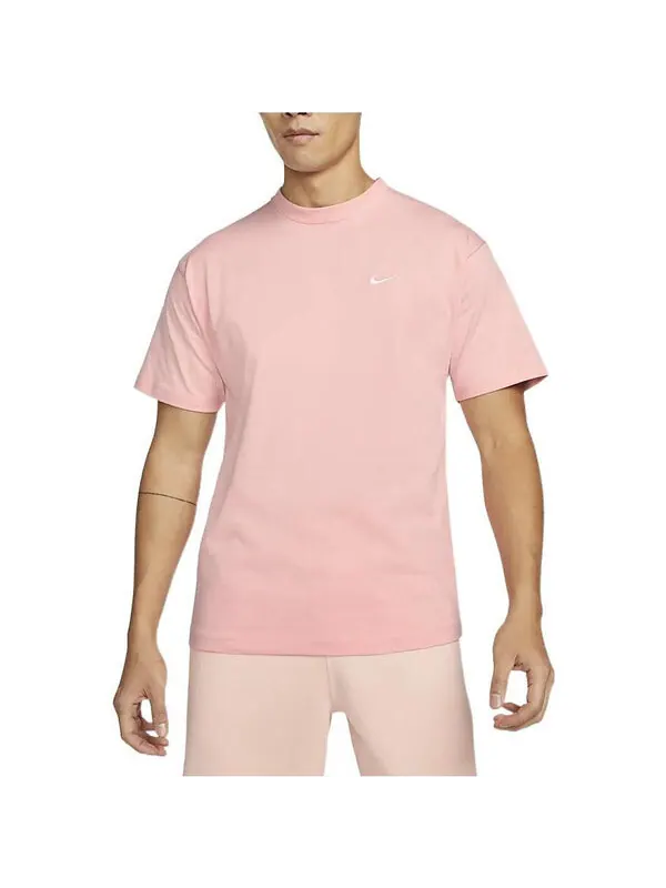 Футболка Men's Nike Solid Color Logo Casual Sports Short Sleeve Pink T-Shirt — изображение 2 из 3, мульти