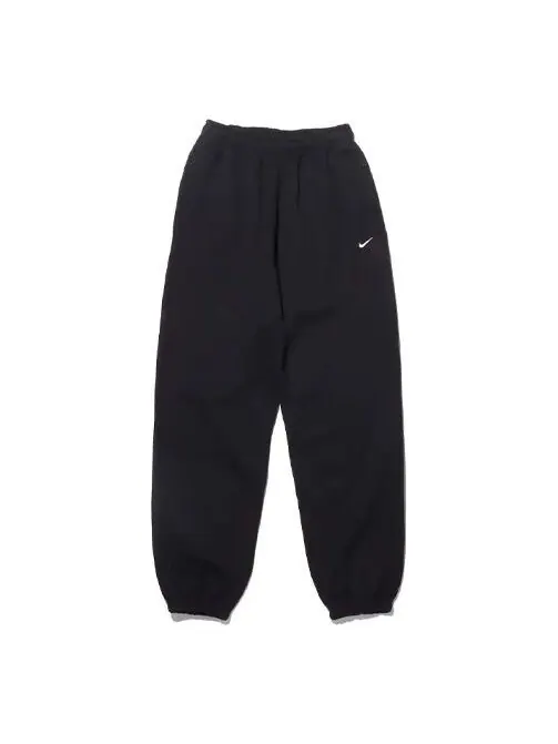 Штаны lab solo swoosh флисовые спортивные штаны азиатские размеры Nike — изображение 1 из 4, черный/белый