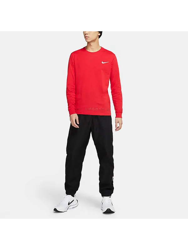 Футболка mens sportswear swoosh casual sports crew-neck long sleeve red Nike — изображение 3 из 3, красный