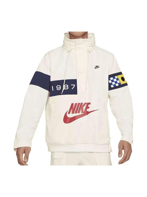 Куртка спортивная одежда переиздание rise pack тканая куртка Nike — изображение 1 из 4, белый