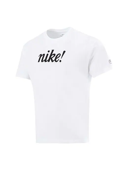 Футболка as men's sportsweartee tecn moji causual sports letter printing male white Nike — изображение 1 из 4, белый