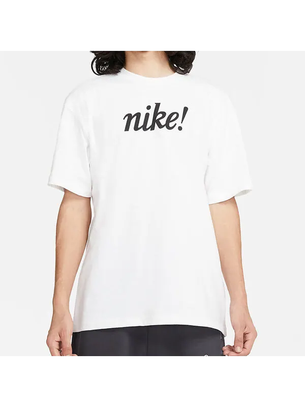 Футболка as men's sportsweartee tecn moji causual sports letter printing male white Nike — изображение 3 из 4, белый