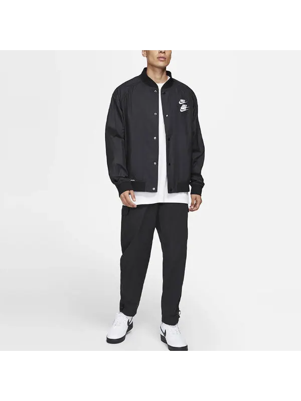 Куртка Nike Alphabet Logo Printing Woven Casual Jacket Black — изображение 3 из 4, черный