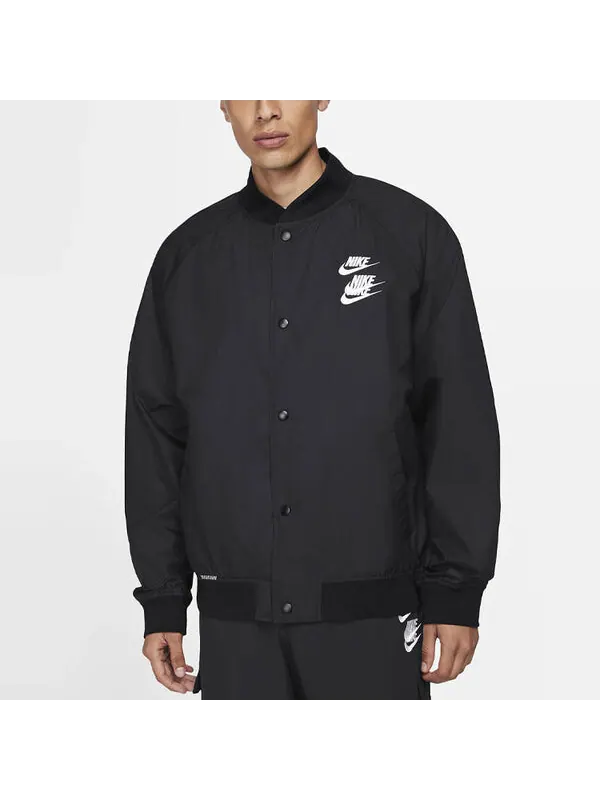 Куртка Nike Alphabet Logo Printing Woven Casual Jacket Black — изображение 4 из 4, черный