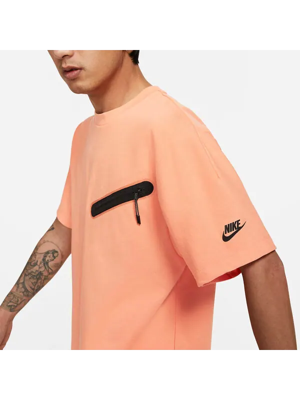 Футболка спортивная однотонная прямая футболка Nike — изображение 3 из 3, оранжевый/черный