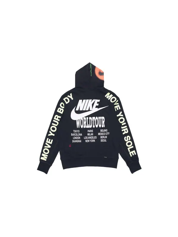 Толстовка Nike Around The World Graffiti Printing autumn Unisex Black — изображение 2 из 4, черный