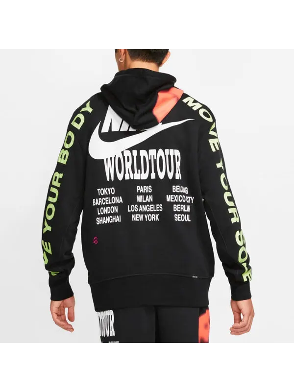 Толстовка Nike Around The World Graffiti Printing autumn Unisex Black — изображение 4 из 4, черный