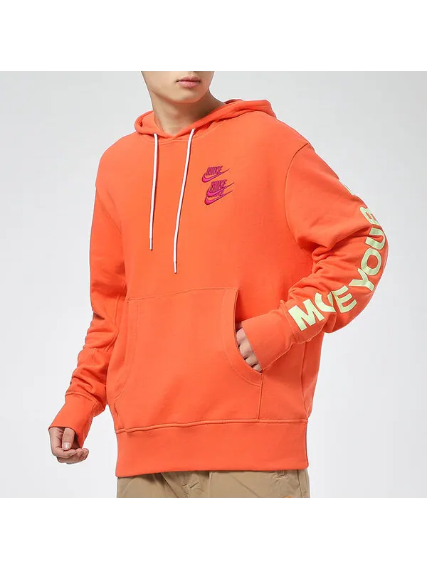 Толстовка Nike MENS Sportswear Pullover French Terry Orange — изображение 3 из 4, оранжевый
