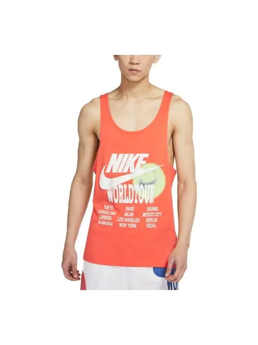 Жилет Men's Nike Sportswear Retro Printing Basketball Sports Orange Vest — изображение 1 из 3, мульти