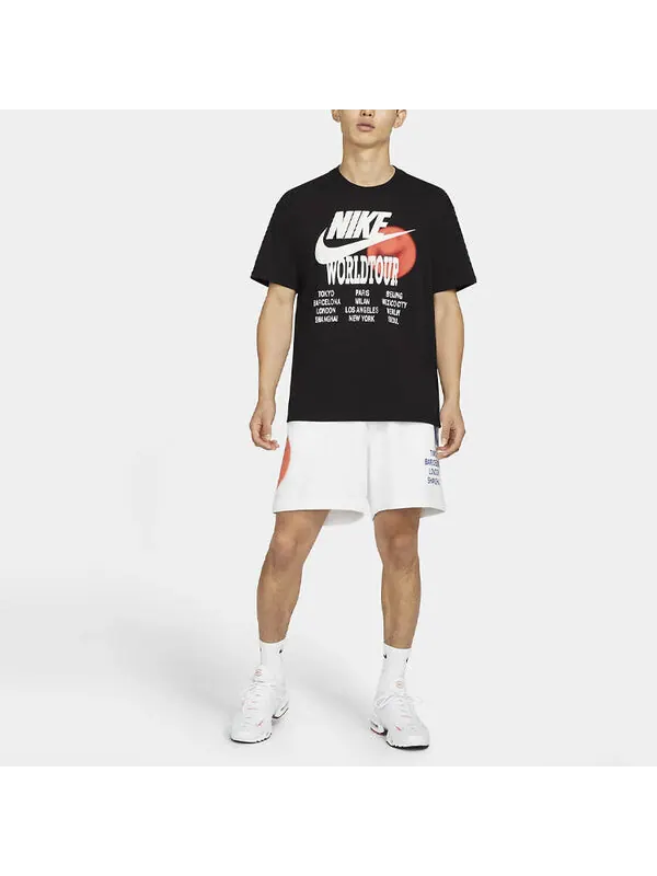 Футболка Nike AS Men's Nike Sportswear Tee WORLD TOUR Black — изображение 3 из 4, черный