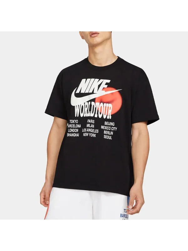Футболка Nike AS Men's Nike Sportswear Tee WORLD TOUR Black — изображение 4 из 4, черный