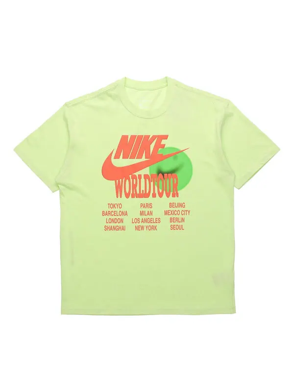 Футболка sportswear sports printing pattern short sleeve fluorescent green Nike — изображение 1 из 4, зеленый