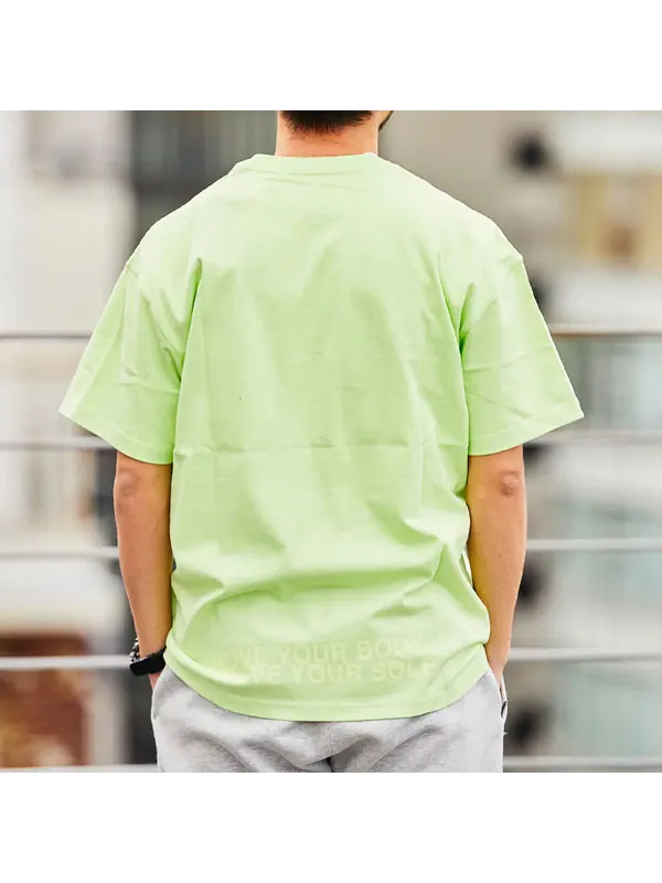 Футболка sportswear sports printing pattern short sleeve fluorescent green Nike — изображение 4 из 4, зеленый