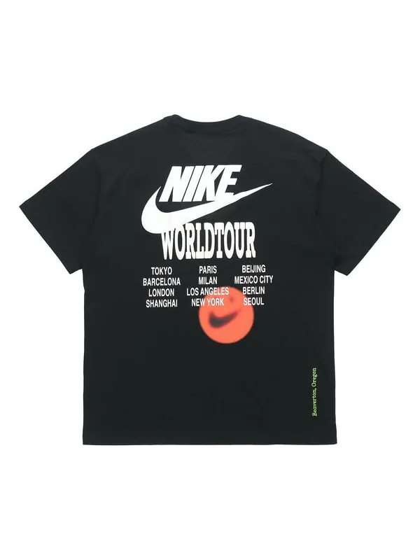 Футболка world tour around the world round neck short sleeve black Nike — изображение 1 из 4, черный