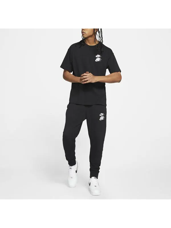 Футболка world tour around the world round neck short sleeve black Nike — изображение 3 из 4, черный