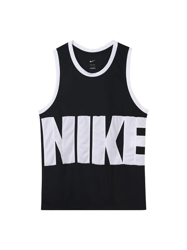 Спортивная футболка men's large logo printing sports basketball jersey/vest black Nike — изображение 1 из 4, черный